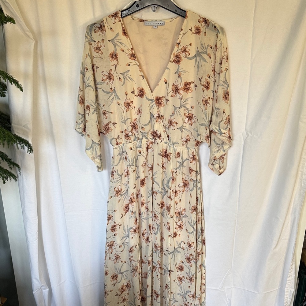 Baltic Born Cream Floral Maxi Dress